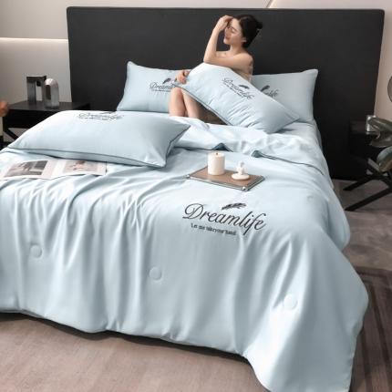 91家纺网 家纺一手货源 找家纺 （总）利欧 2025新款直播梦羽夏被四件套夏被床单床笠款都有