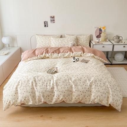 91家纺网 家纺一手货源 找家纺 （总）希文 2023新款13372全棉印花四件套-恋语系列