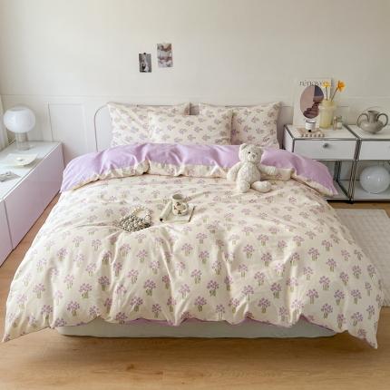 91家纺网 家纺一手货源 找家纺 （总）希文 2023新款13372全棉印花四件套-恋语系列