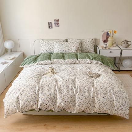 91家纺网 家纺一手货源 找家纺 （总）希文 2023新款13372全棉印花四件套-恋语系列