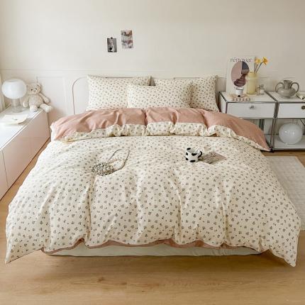 91家纺网 家纺一手货源 找家纺 （总）希文 2023新款13372全棉印花四件套-恋语系列