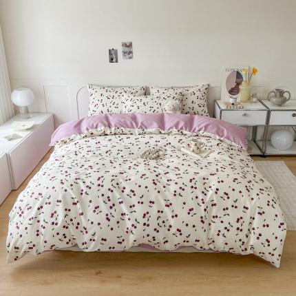 91家纺网 家纺一手货源 找家纺 （总）希文 2023新款13372全棉印花四件套-恋语系列