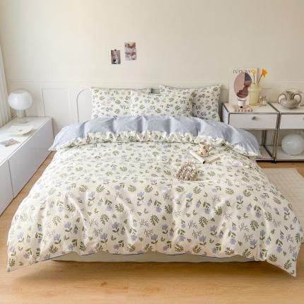 91家纺网 家纺一手货源 找家纺 （总）希文 2023新款13372全棉印花四件套-恋语系列