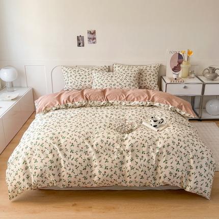 希文 2023新款13372全棉印花四件套-恋语系列 凡尔赛