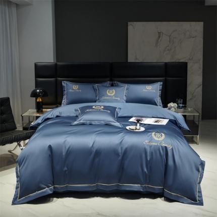 91家纺网 家纺一手货源 找家纺 （总）八十八家纺 2023新款长绒棉绣花四件套-博吉系列