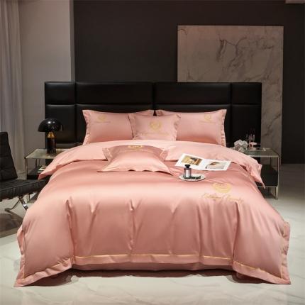 91家纺网 家纺一手货源 找家纺 （总）八十八家纺 2023新款长绒棉绣花四件套-博吉系列