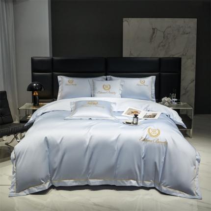 91家纺网 家纺一手货源 找家纺 （总）八十八家纺 2023新款长绒棉绣花四件套-博吉系列