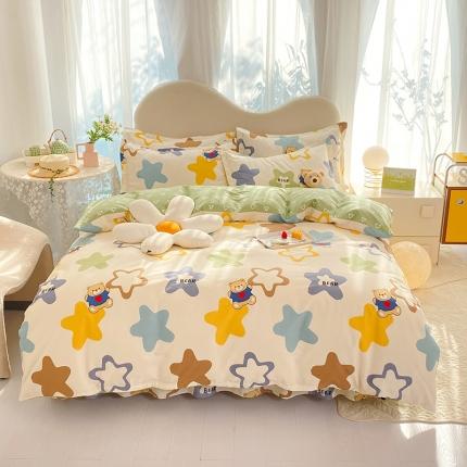 91家纺网 家纺一手货源 找家纺 （总）八十八家纺 2025新款全棉12868床裙款四件套