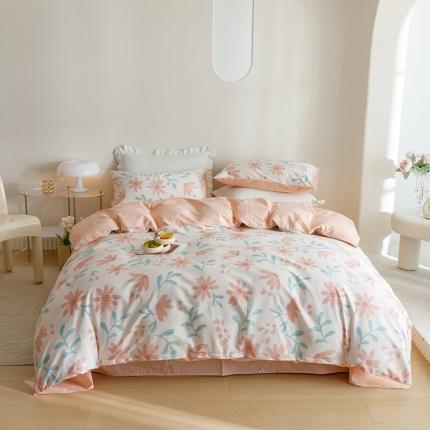 91家纺网 家纺一手货源 找家纺 沐棉家居 2023新款13372小清新全棉印花四件套 初见