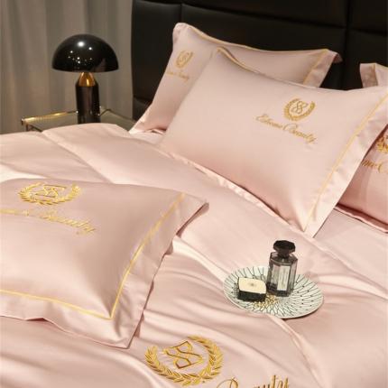 91家纺网 家纺一手货源 找家纺 八十八 2023新款长绒棉绣花博吉系列枕套 博吉-芭比粉