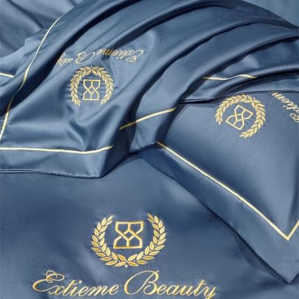 91家纺网 家纺一手货源 找家纺 八十八 2023新款长绒棉绣花博吉系列枕套 博吉-宝石蓝