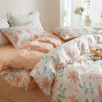 91家纺网 家纺一手货源 找家纺 （总）沐棉家居 2023新款13372小清新全棉印花四件套