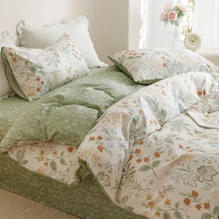 91家纺网 家纺一手货源 找家纺 （总）沐棉家居 2023新款13372小清新全棉印花四件套