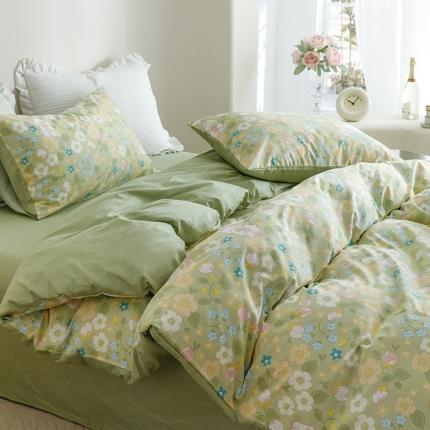 91家纺网 家纺一手货源 找家纺 （总）沐棉家居 2023新款13372小清新全棉印花四件套