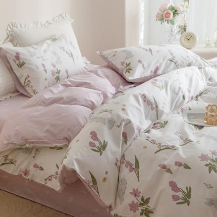 91家纺网 家纺一手货源 找家纺 （总）沐棉家居 2023新款13372小清新全棉印花四件套