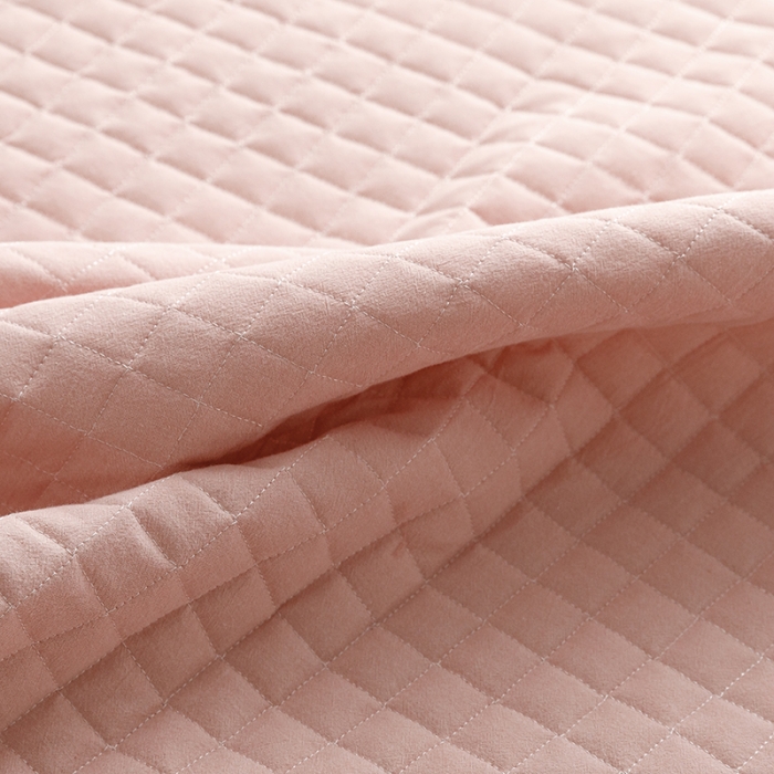 91家纺网 家纺一手货源 找家纺 忘忧草 2023新款全棉色织水洗棉夹棉床笠纯棉无印风格纯色 格韵-粉玉