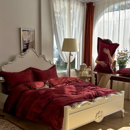 91家纺网 家纺一手货源 找家纺 （总）由丽 2025年数码印花复古风四件套