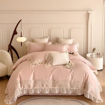 91家纺网 家纺一手货源 找家纺 (总) 馨蕊 2023春夏新品轻奢风100支高定系列四件套