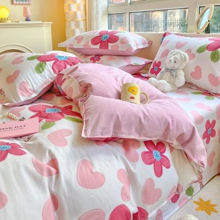 91家纺网 家纺一手货源 找家纺 （总）铭成家纺 2024新款全棉小清新系列四件套（预留缩水）