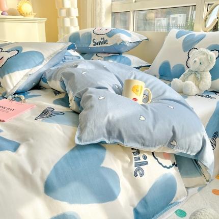 铭成家纺 2024新款全棉小清新系列四件套（预留缩水） 波波熊