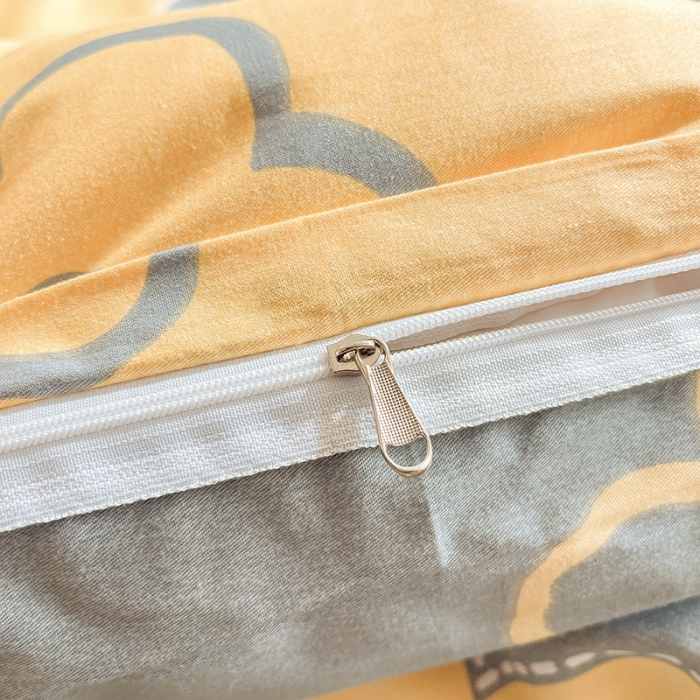 91家纺网 家纺一手货源 找家纺 铭成家纺 2024新款全棉小清新系列四件套（预留缩水） 花怡梦-黄