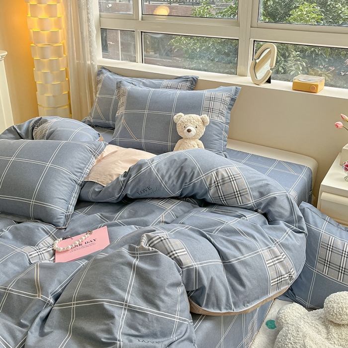 91家纺网 家纺一手货源 找家纺 铭成家纺 2024新款全棉小清新系列四件套（预留缩水） 曼城时光