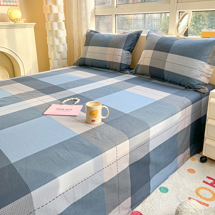 91家纺网 家纺一手货源 找家纺 铭成家纺 2024新款全棉小清新系列单床单 赫伯特