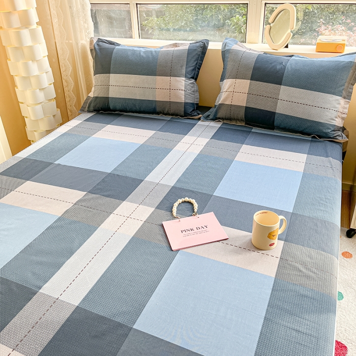 91家纺网 家纺一手货源 找家纺 铭成家纺 2024新款全棉小清新系列单床单 赫伯特