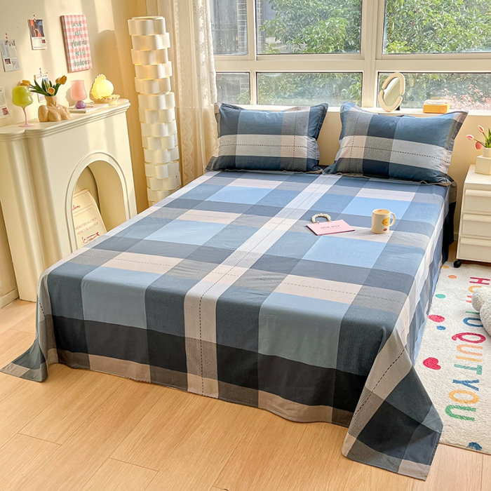 91家纺网 家纺一手货源 找家纺 铭成家纺 2024新款全棉小清新系列单床单 赫伯特