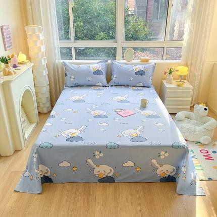 铭成家纺 2024新款全棉小清新系列单床单 玉桂兔