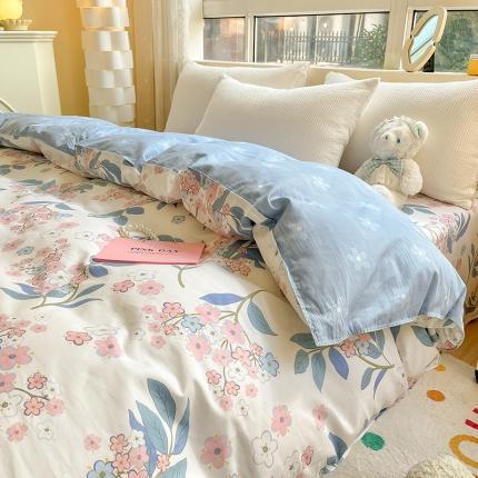 91家纺网 家纺一手货源 找家纺 铭成家纺 2024新款全棉小清新系列单被套（预留缩水） 天意美