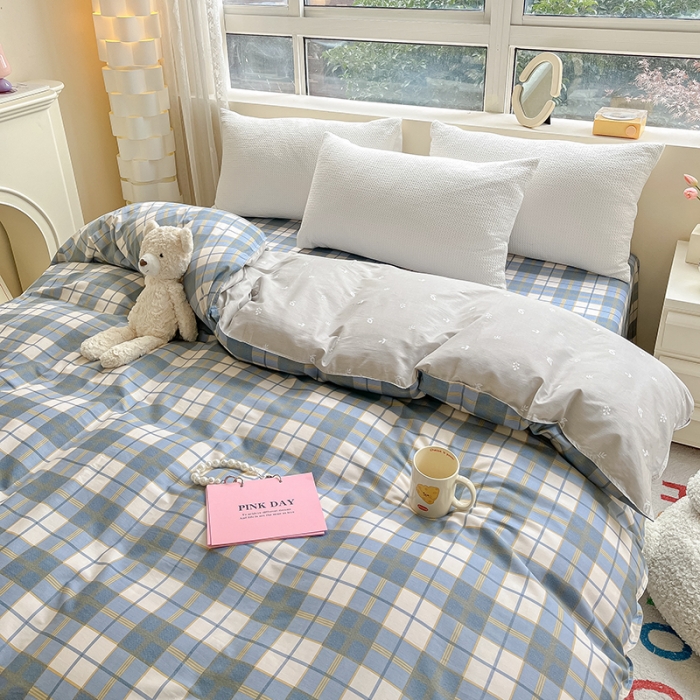 91家纺网 家纺一手货源 找家纺 铭成家纺 2024新款全棉小清新系列单被套（预留缩水） 朗阁