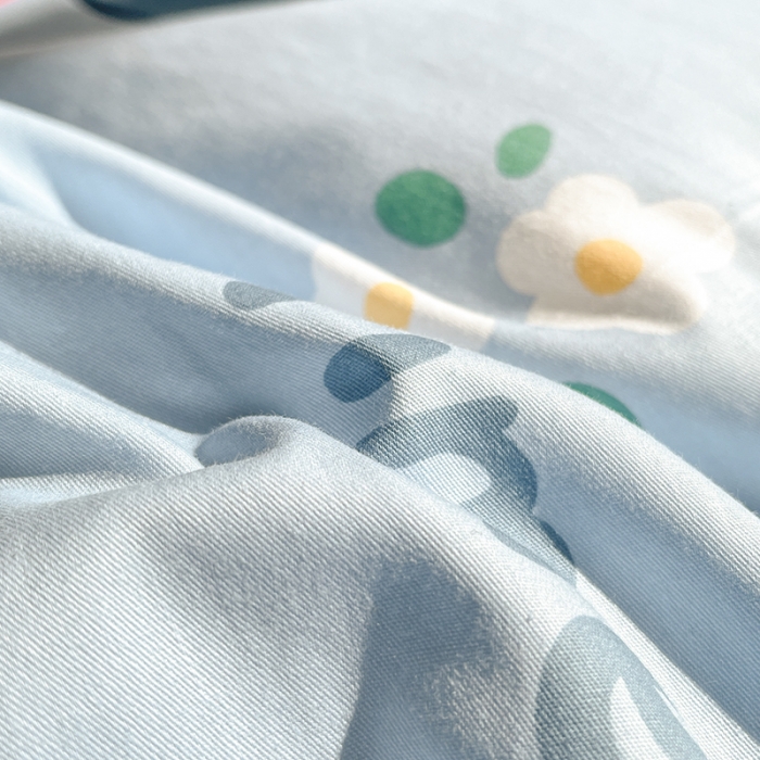 91家纺网 家纺一手货源 找家纺 铭成家纺 2024新款全棉小清新系列单被套（预留缩水） 玉桂兔