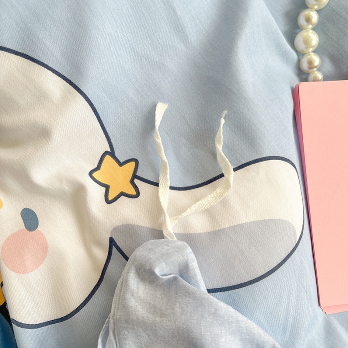 91家纺网 家纺一手货源 找家纺 铭成家纺 2024新款全棉小清新系列单被套（预留缩水） 玉桂兔