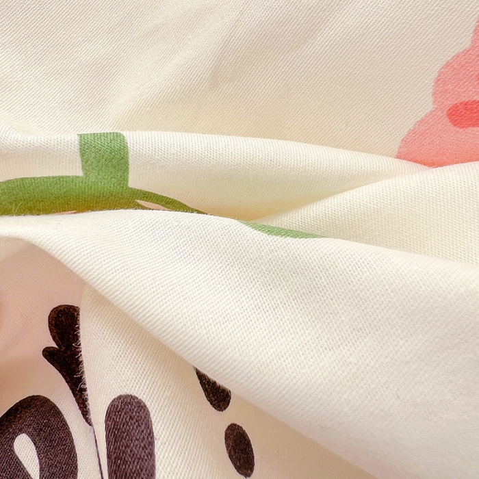 91家纺网 家纺一手货源 找家纺 梦家居 2023新款全棉加安抚豆豆绒被套两件套三件套 郁金花兔