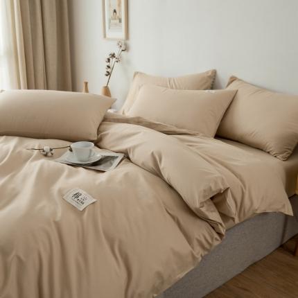 91家纺网 家纺一手货源 找家纺 （总）富瑞阁 2024新款全棉无印条格系列四件套