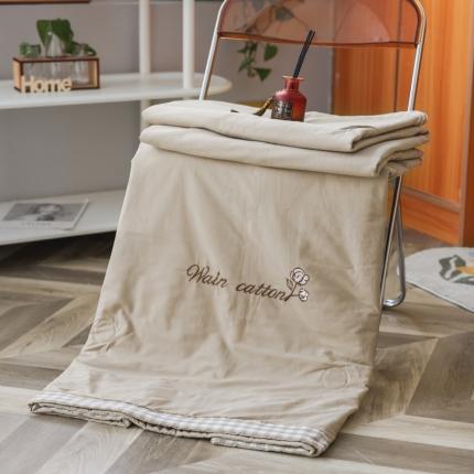 91家纺网 家纺一手货源 找家纺 (总) 鸣升 新款棋盘格全棉水洗棉棉花夏凉被四件套