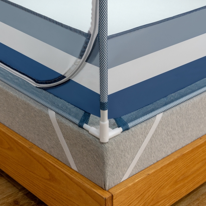 91家纺网 家纺一手货源 找家纺 （总）青竹苑 2023新款双门全底外穿坐床式蚊帐儿童防摔防蚊拉链方帐