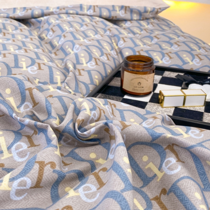 91家纺网 家纺一手货源 找家纺 棉生活 2022新款全棉铂金棉小资系列四件套 迪尼灰