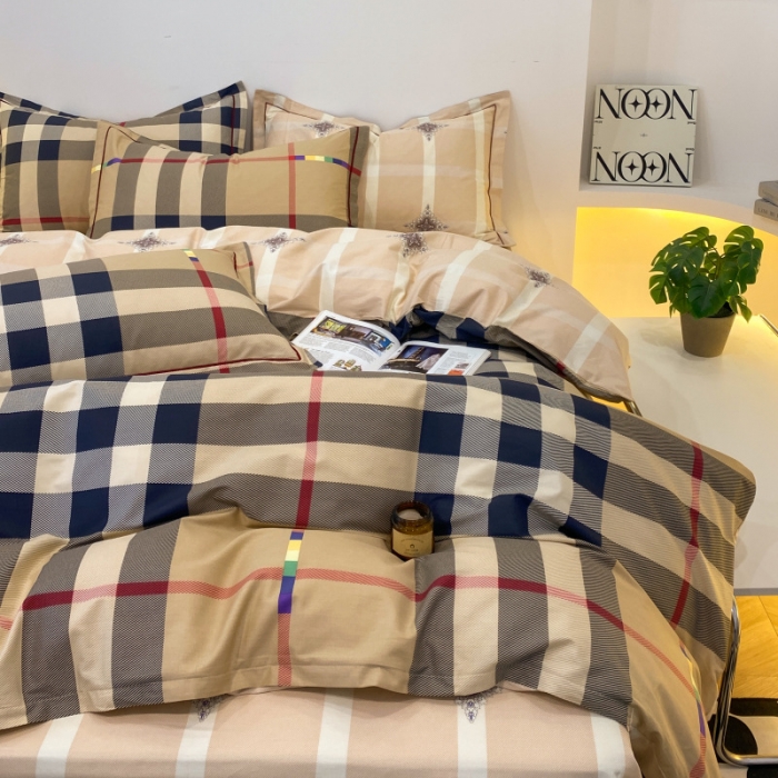 91家纺网 家纺一手货源 找家纺 棉生活 2022新款全棉铂金棉小资系列四件套 雅奢格