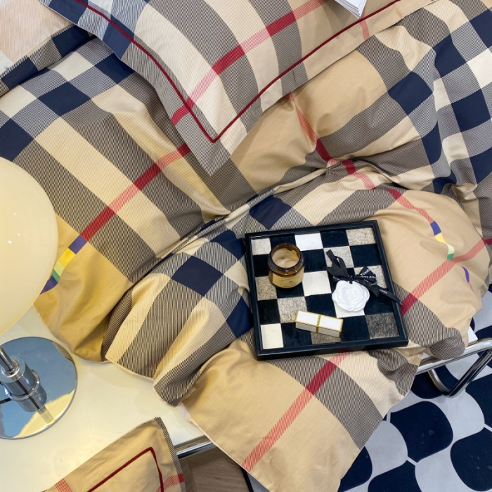 91家纺网 家纺一手货源 找家纺 棉生活 2022新款全棉铂金棉小资系列四件套 雅奢格