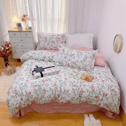 91家纺网 家纺一手货源 找家纺 （总）庭笙 新款匹马棉丝带款臻品磨毛印花四件套