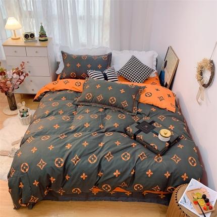 91家纺网 家纺一手货源 找家纺 （总）庭笙 新款匹马棉丝带款臻品磨毛印花四件套