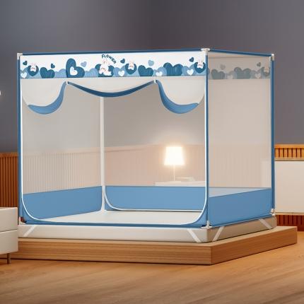 91家纺网 家纺一手货源 找家纺 三夏光年 2024新款方顶坐床式蚊帐 元气萌兔