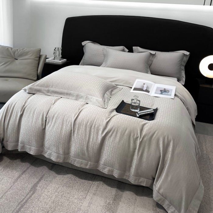 91家纺网 家纺一手货源 找家纺 奥汀洛2024直播轻奢高端工艺款100支天丝棉提花四件套