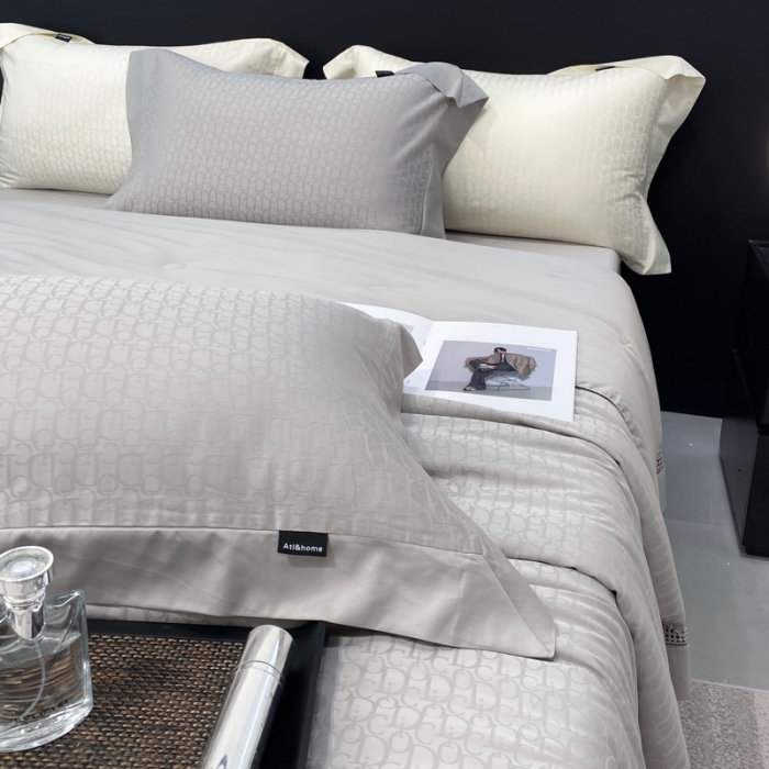 91家纺网 家纺一手货源 找家纺 奥汀洛2024直播轻奢高端工艺款100支天丝棉提花四件套