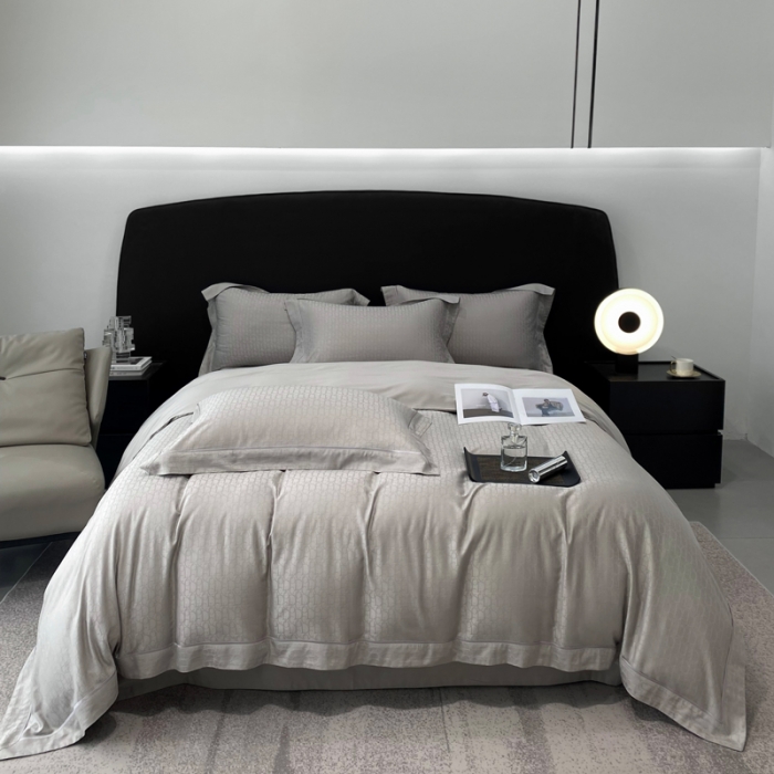 91家纺网 家纺一手货源 找家纺 奥汀洛2024直播轻奢高端工艺款100支天丝棉提花四件套