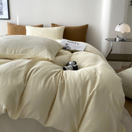 91家纺网 家纺一手货源 找家纺 奥汀洛2024A类小红书全棉水洗棉提花四件套