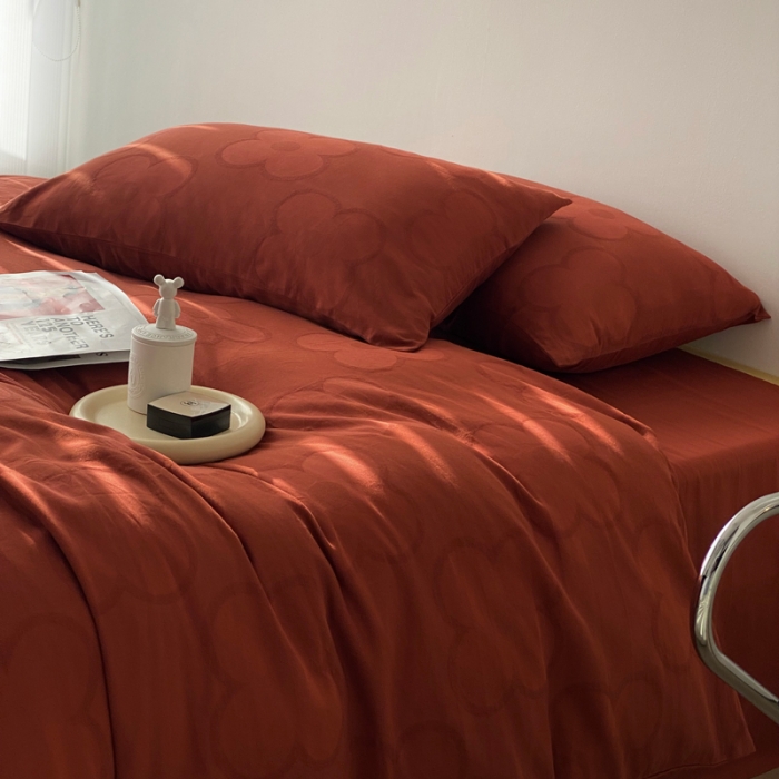 91家纺网 家纺一手货源 找家纺 奥汀洛2024A类小红书全棉水洗棉提花四件套