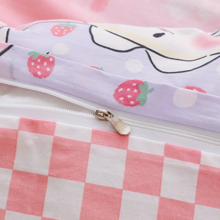 91家纺网 家纺一手货源 找家纺 鱼宝 2022新款全棉幼儿园婴童套件多件套花园小兔新